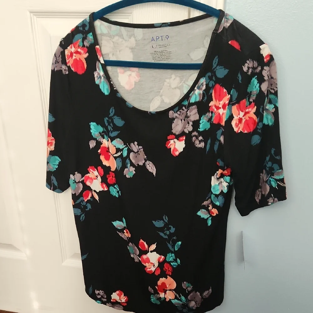 Apt. 9 Pink Fitted Blouse with 3/4 Sleeves - Picture 1 of 2